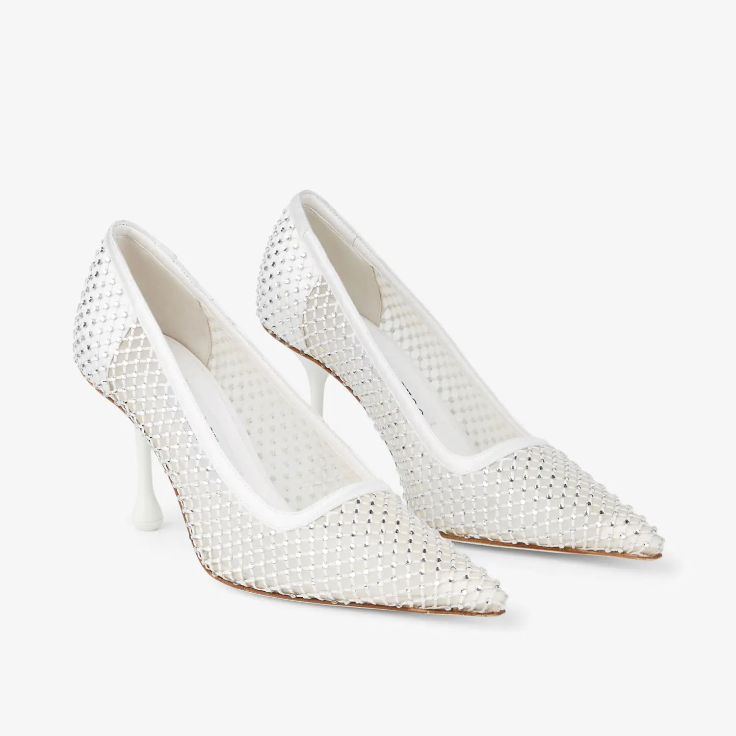 JIMMY CHOO White mesh high heels