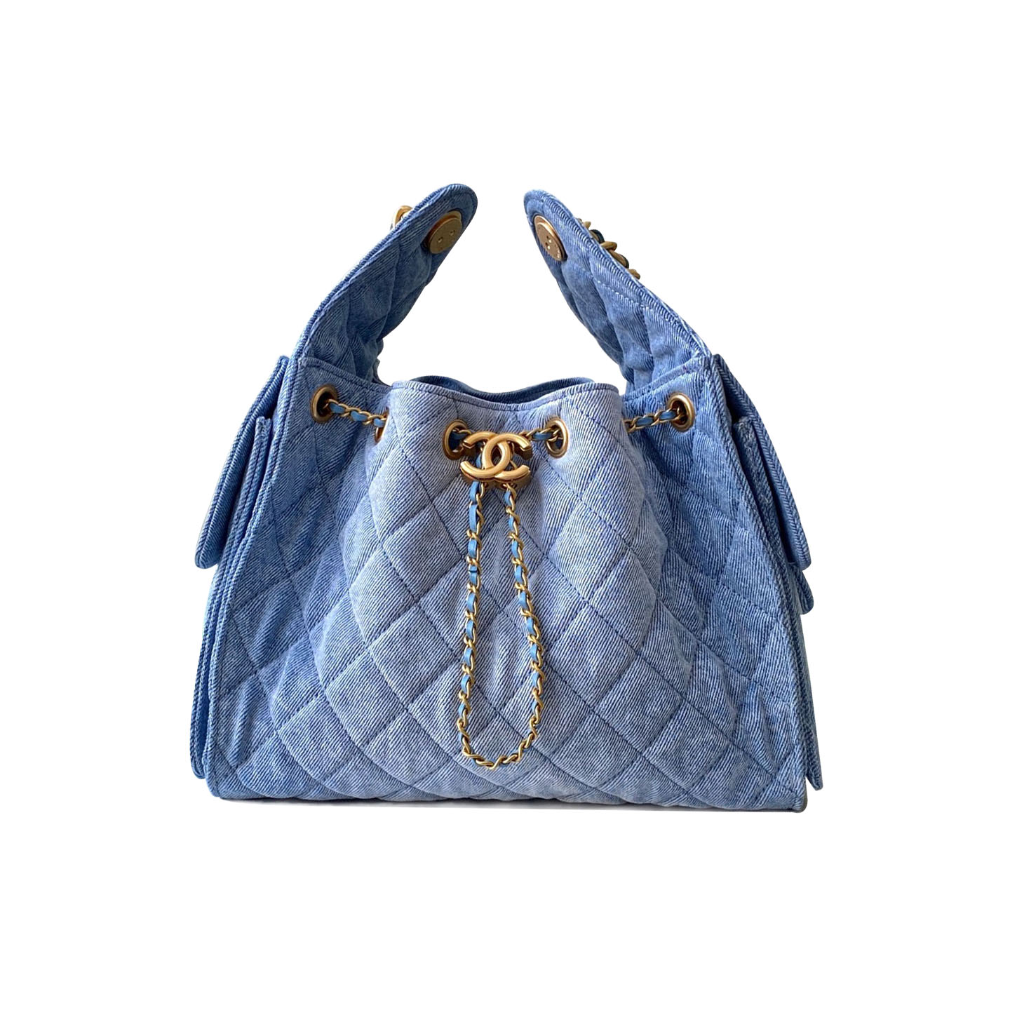 Chanel Denim blue/purple Abrasive Sand Leather Shoulder Bags