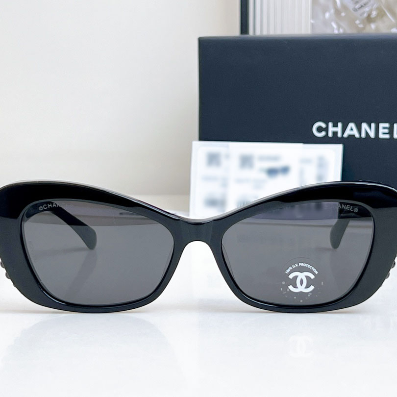 CHANEL glasses all black color size 56口16-140