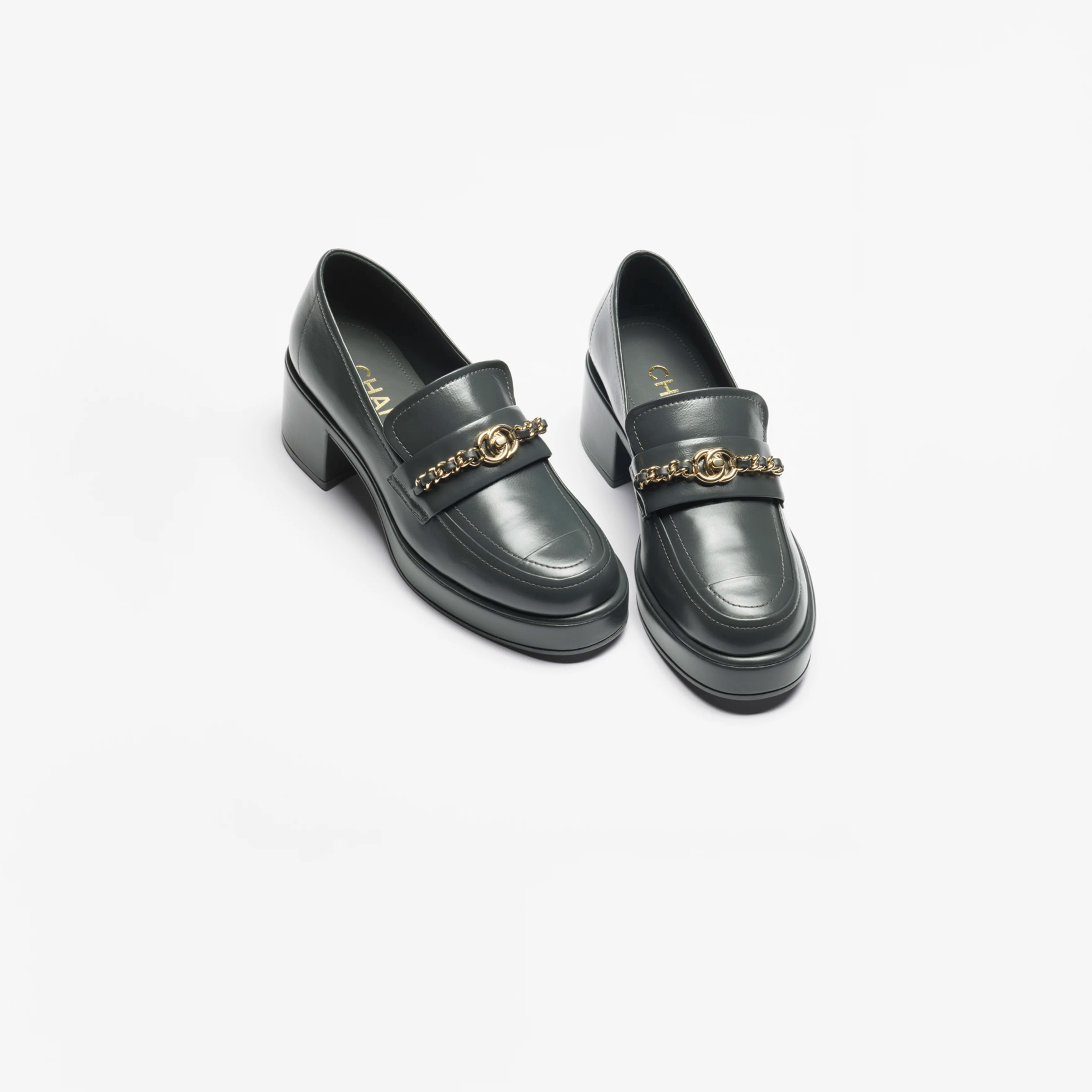 Chanel Dark grey calfskin Loafers