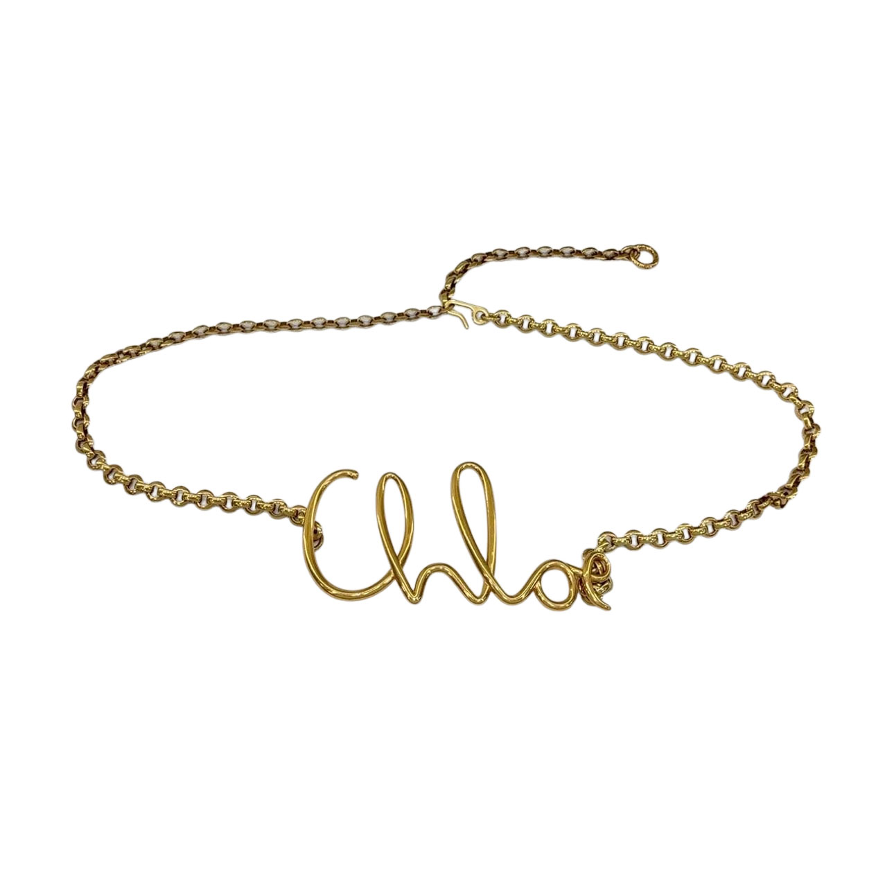 Chloe Adjustable Chain Belt In Gold