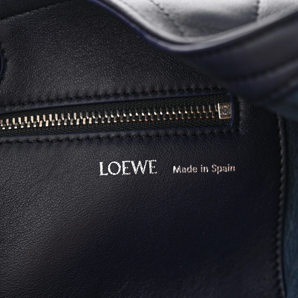Loewe Squeeze Bag Medium Abyss Blue Buttery Nappa Lambskin Leather Silver Hardware