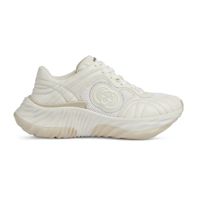 Gucci Ripple series women's thick soled sports shoes white Sneakers