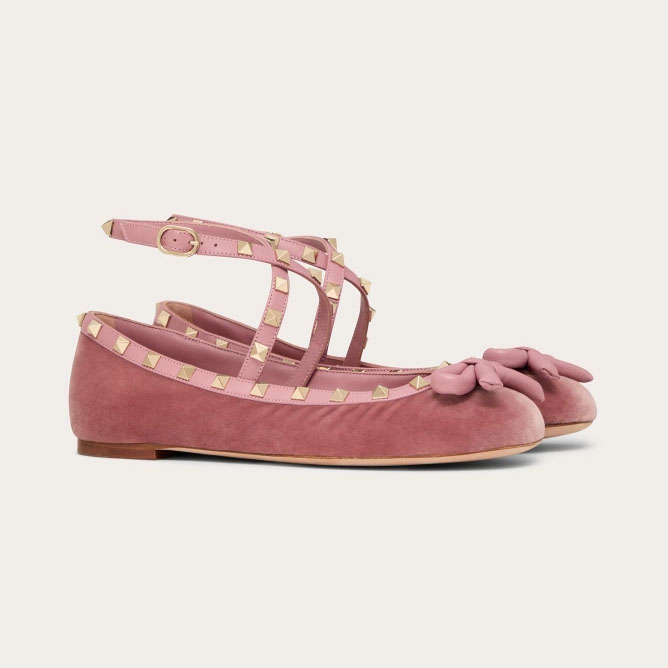 VALENTINO Velvet ballet flats