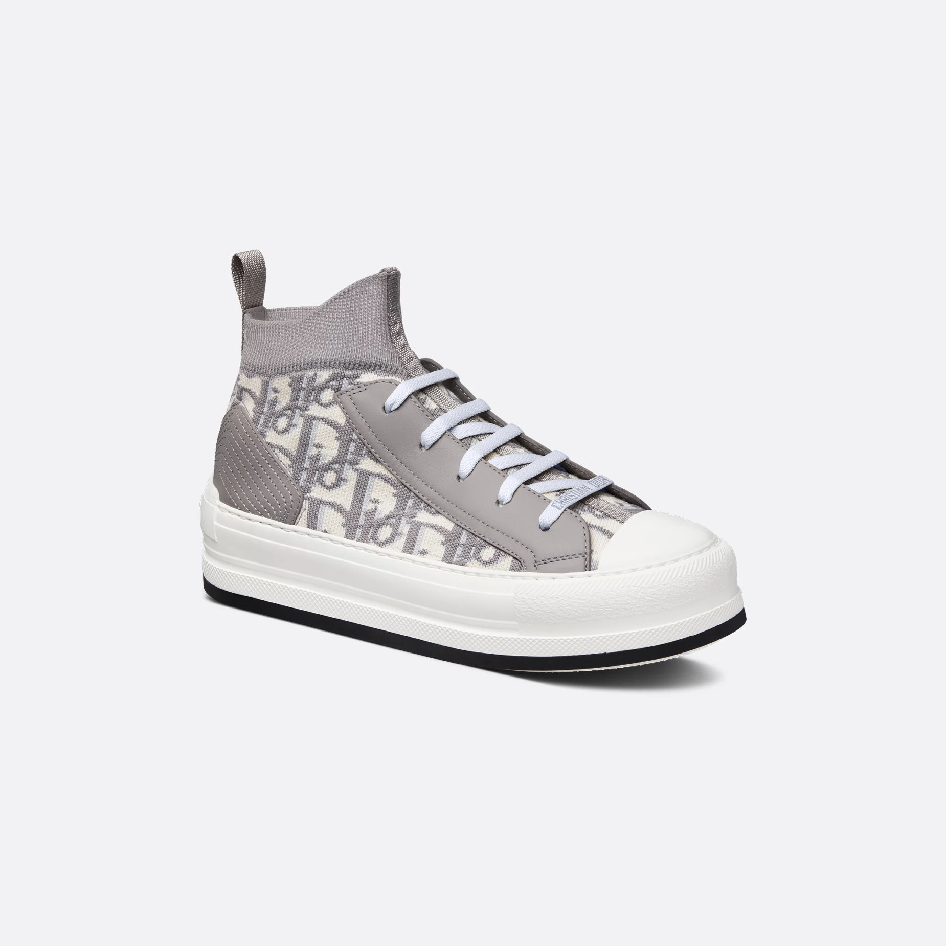 Dior Grey print thick bottom high bang  sneakers