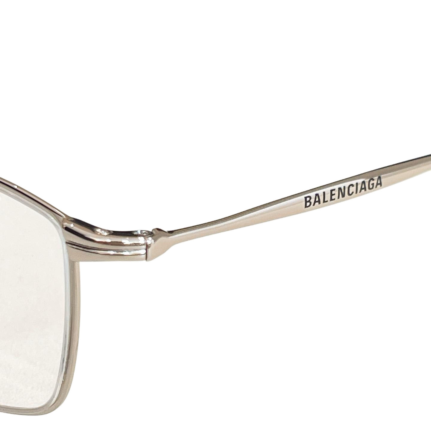 Balenciaga square frame glasses rose gold/gold/silver/transparent black/green gold/tawny gold/black/black silver color transparent lens Size 64口14-145