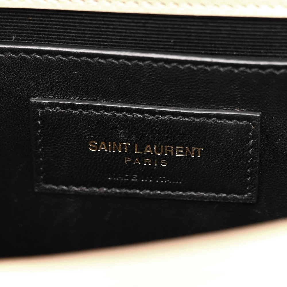Saint Laurent Small Kate Satchel Nude Powder Monogram Grain De Poudre Leather Silver Hardware