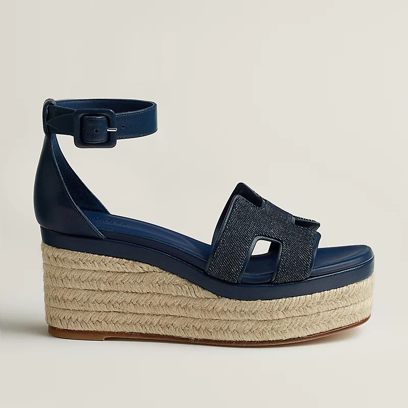 HERMES Elda Blue High Heels Sandal