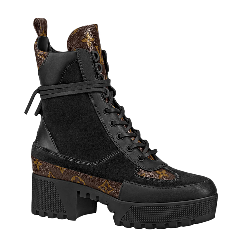 Louis Vuitton Black platform ankle boots