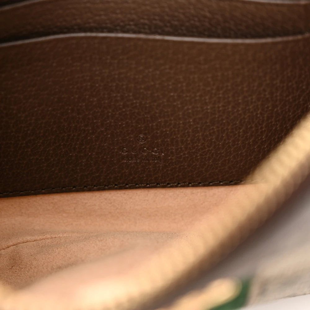 Gucci Medium Web Ophidia Utility Belt Bag Beige / Ebony / New Acero GG Supreme Monogram Canvas & Calfskin Leather Gold Hardware