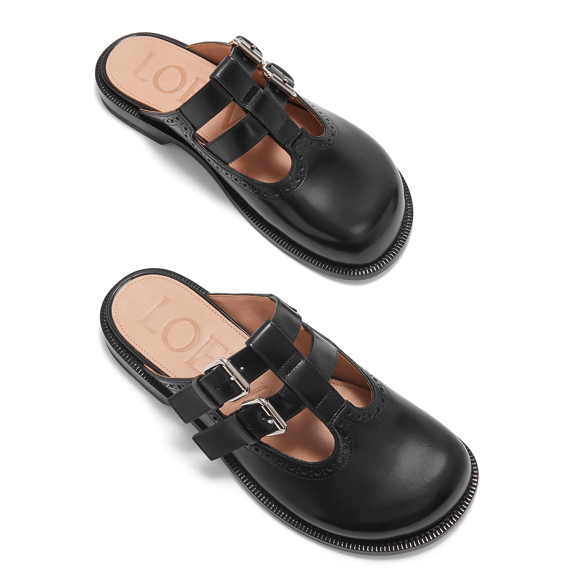 LOEWE Black Mary Jane Muller shoes flats slippers