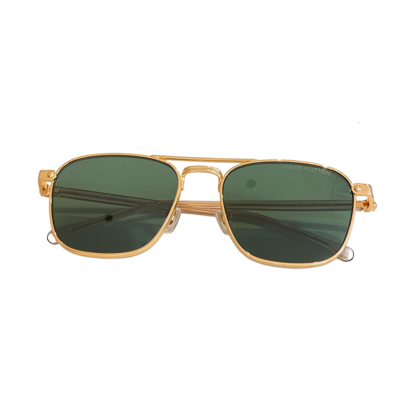 Louis Vuitton Aviator glasses gold/black/purple color Size 51口20-140