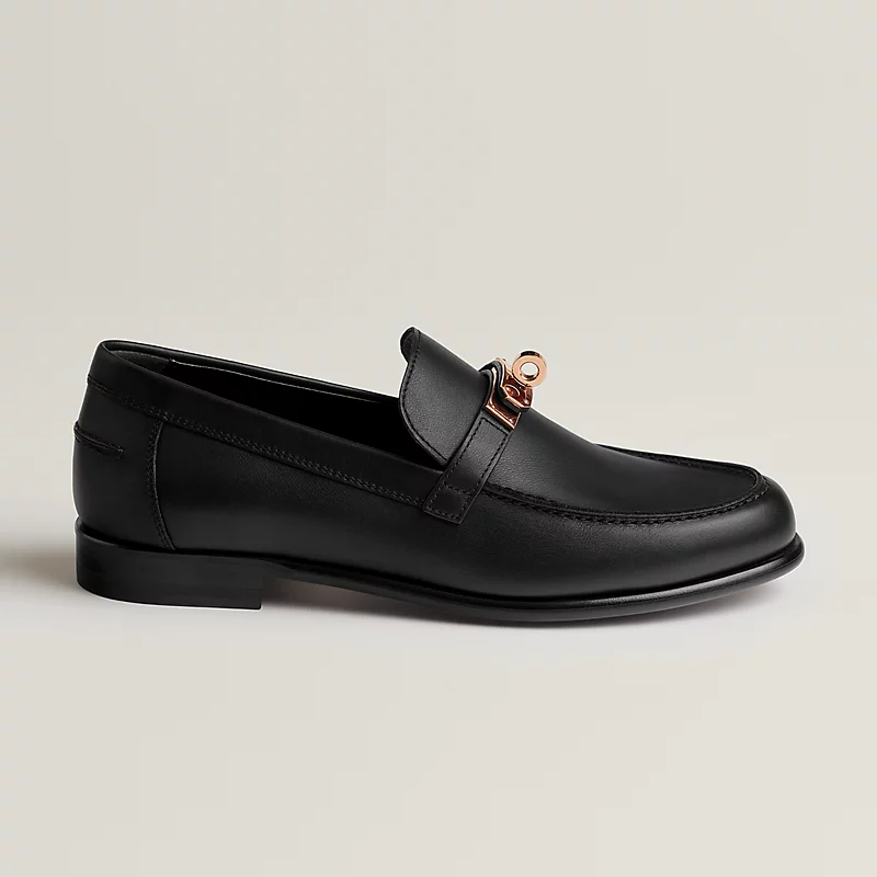 HERMES Destin Black Loafers