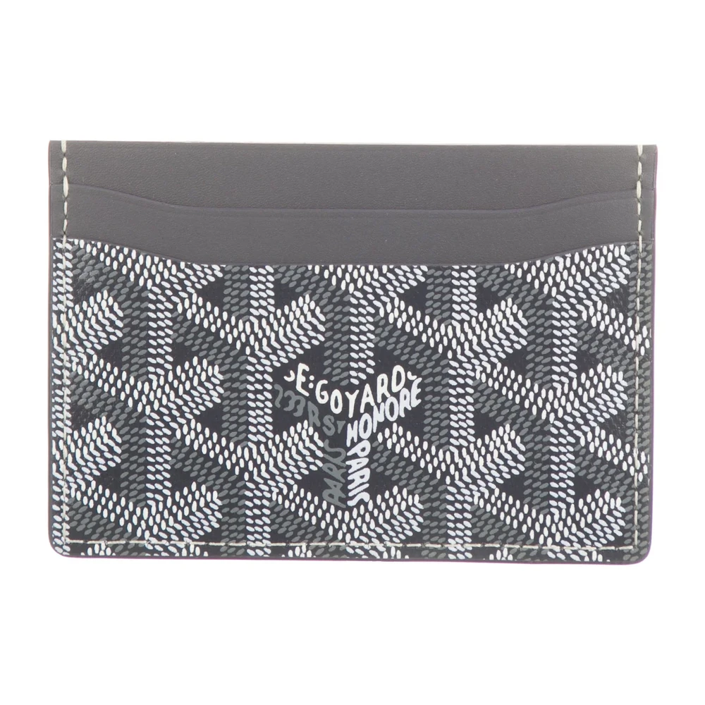 Goyard Small Card Holder Grey Goyardine Canvas