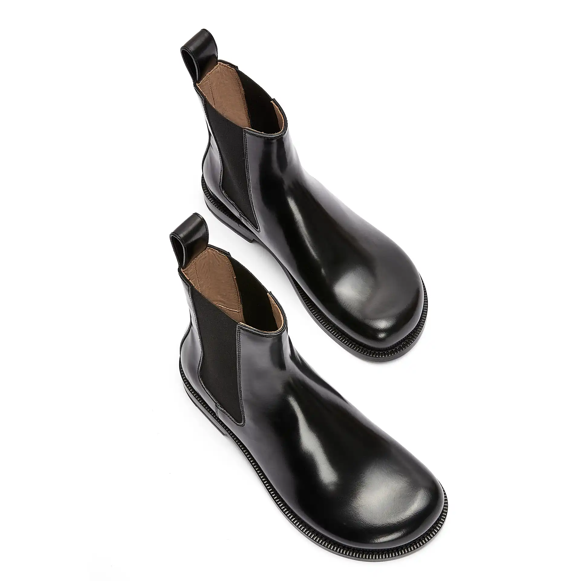 LOEWE Black leather Campo Chelsea boots