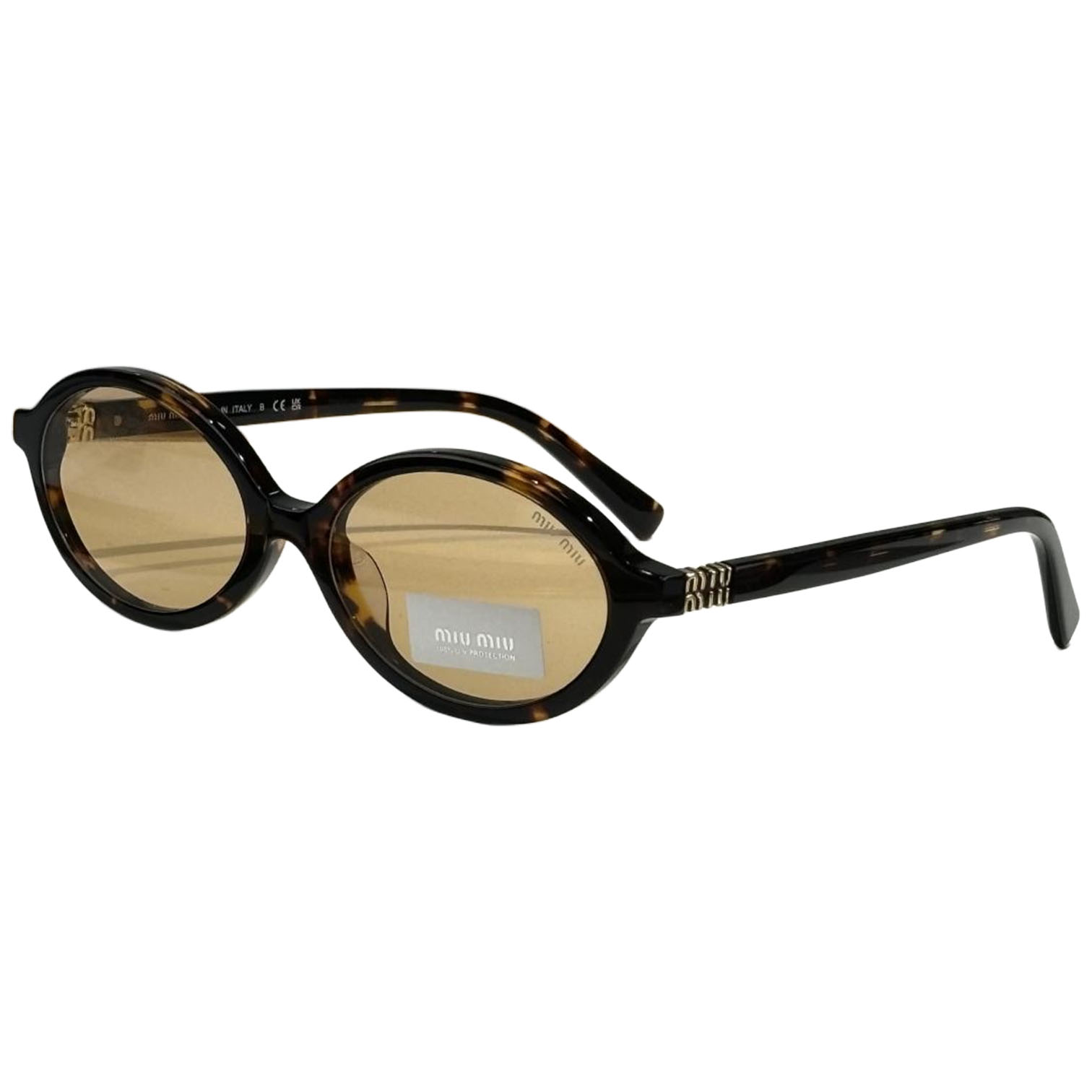 Miu Miu Oval glasses leopard tawny/transparent/ivory/black silver/black/leopard grey/transparent leopard color Size 50-18-140