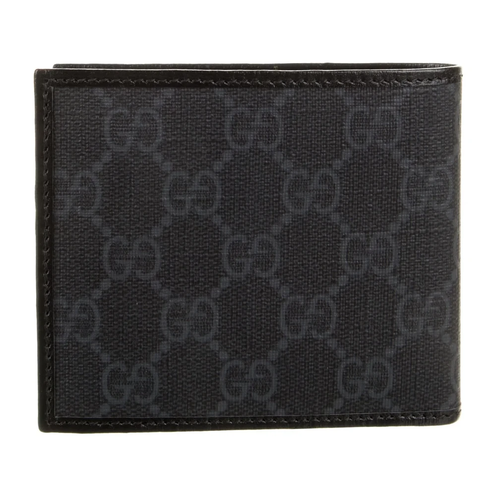 Gucci Small Bifold Wallet Black GG Canvas