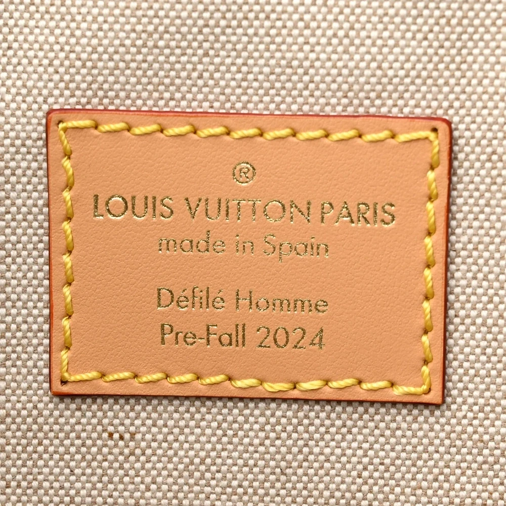 Louis Vuitton Montsouris Backpack MM Bleu Damier Denim 3D Gold Hardware