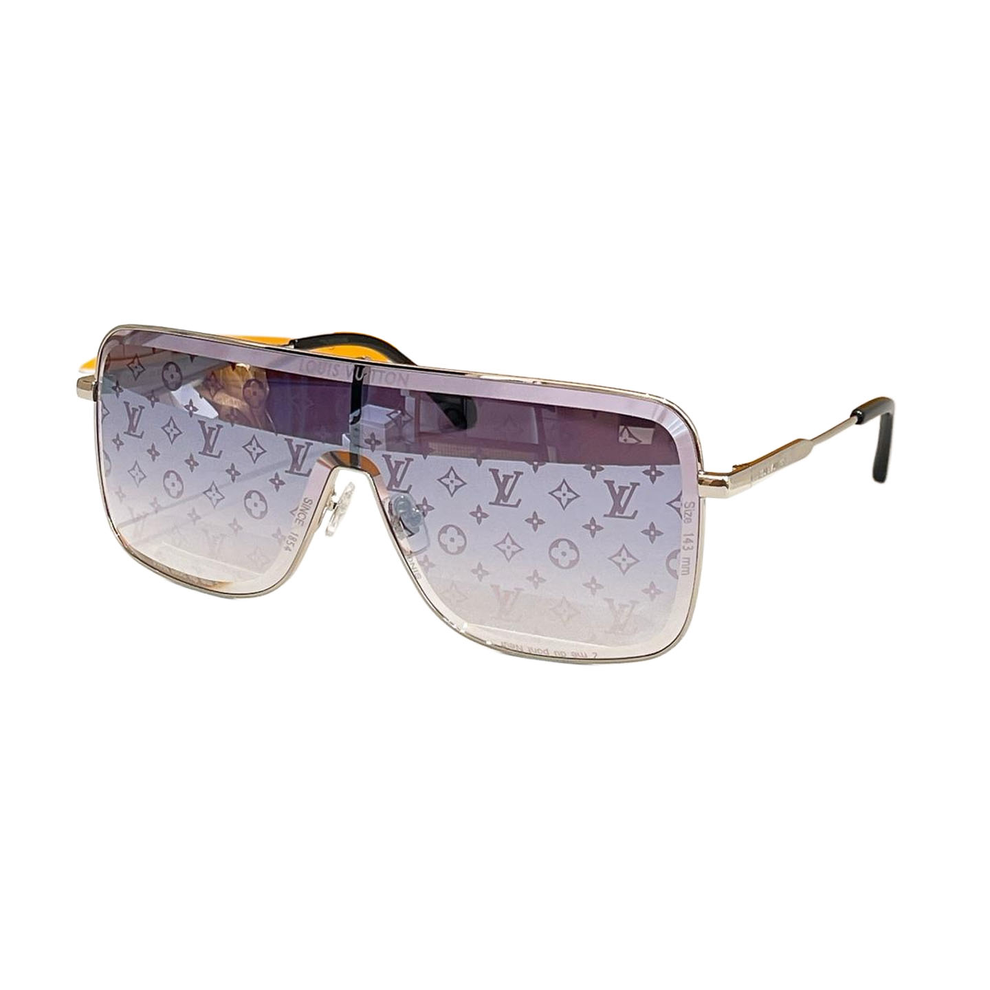 Louis Vuitton glasses black gold/purple monogram/brown monogram/gradient blue color Size 143口145
