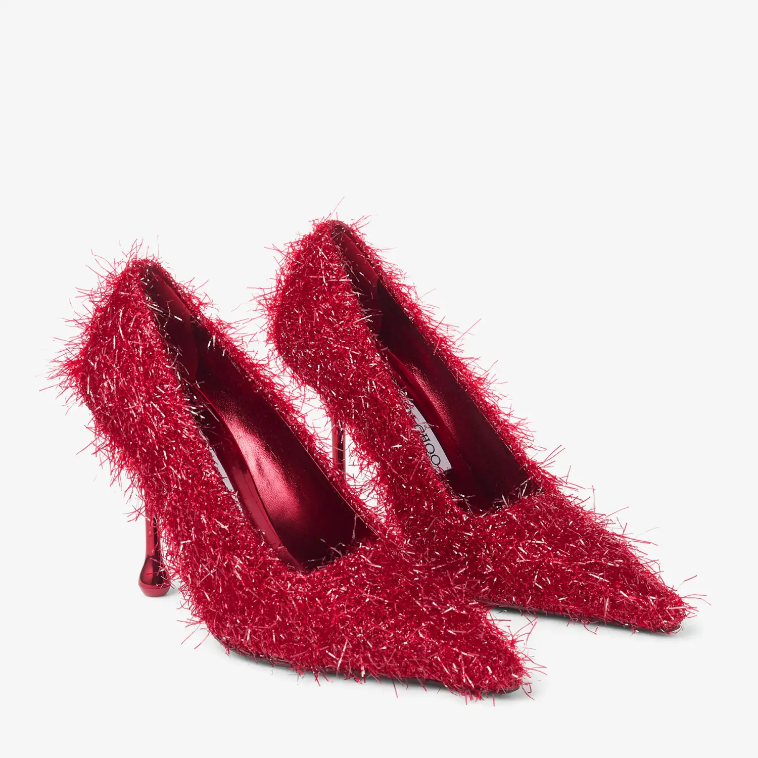 JIMMY CHOO Ruby red wire heels, pointy stiletto heels  (9.5cm)