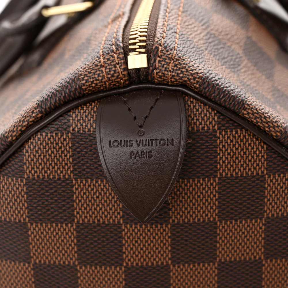 Louis Vuitton Speedy 30 Damier Ebene Canvas Brass Hardware