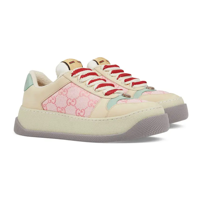 Gucci Screener series women's sports shoes pink Sneakers