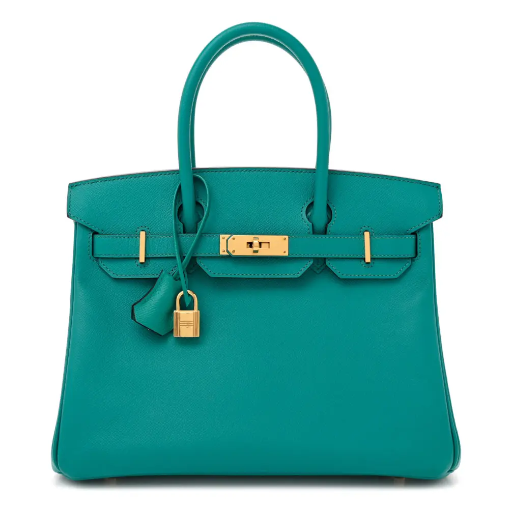 Hermès Birkin 30 Bleu Paon Epsom Leather Gold Hardware