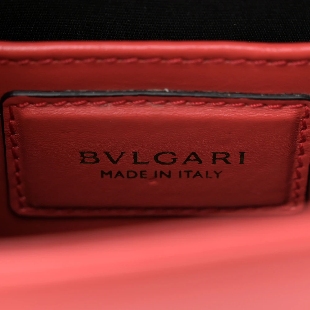 Bvlgari Mini Serpenti Forever Crossbody Bag Red Calfskin Leather Gold Hardware