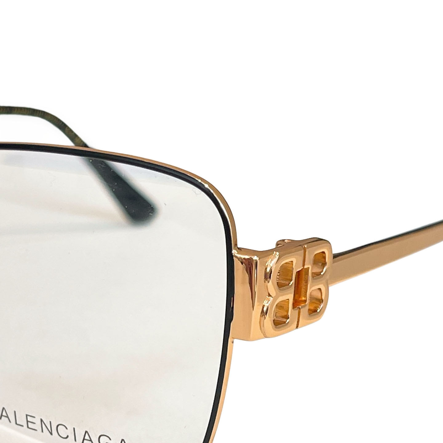 Balenciaga square frame glasses black gold/black silver/gold leopard/black/gun black/gold green/silver blue color transparent lens Size 57口17-140