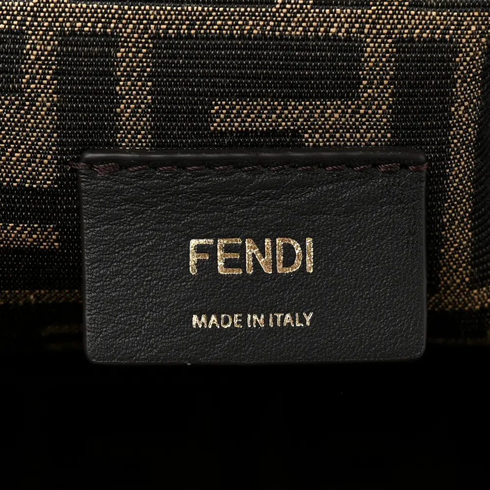 Fendi Medium Fendi First Black Shiny Nappa Leather Gold Hardware