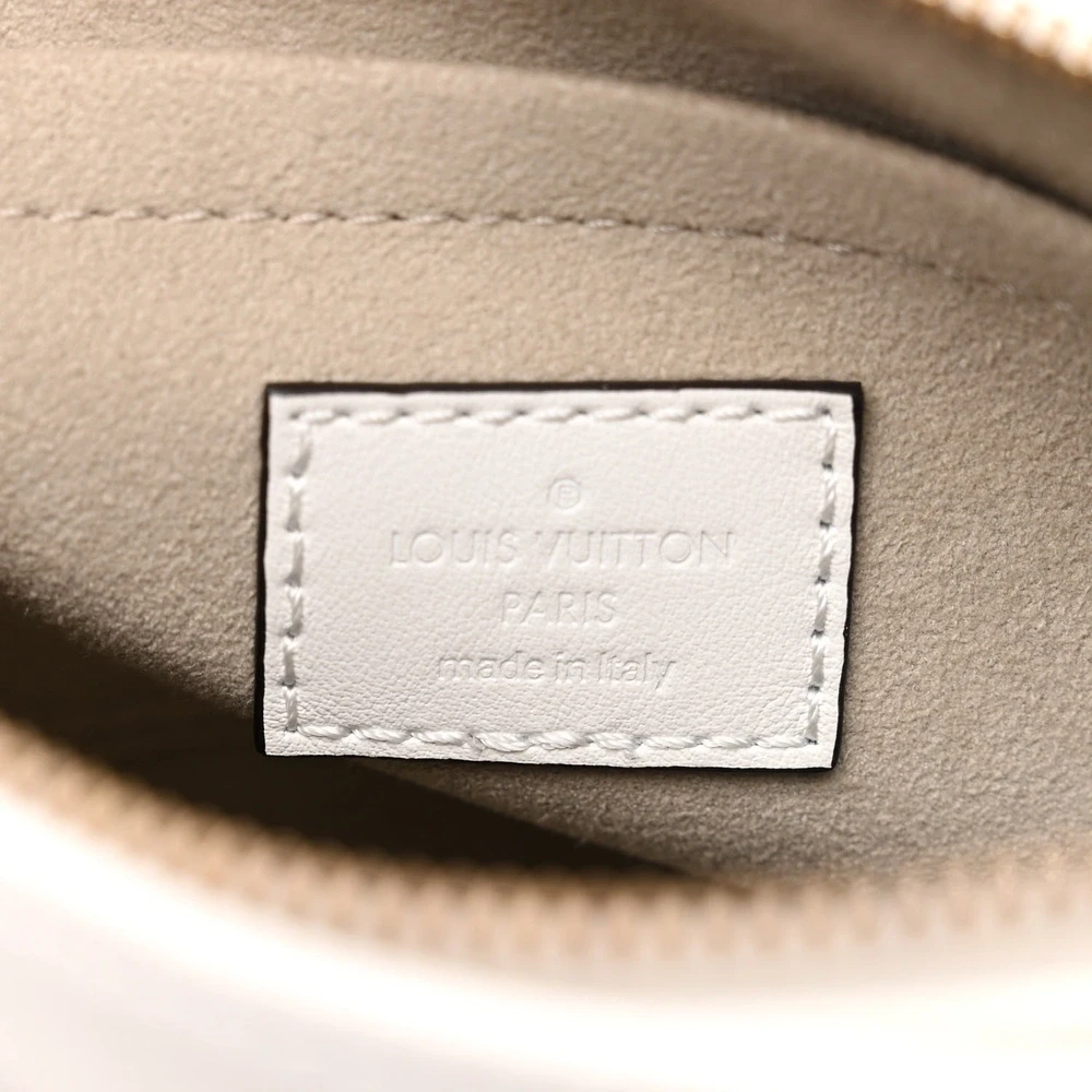 Louis Vuitton OnTheGo East West PM White Embossed Monogram Calfskin Leather Light Gold Hardware