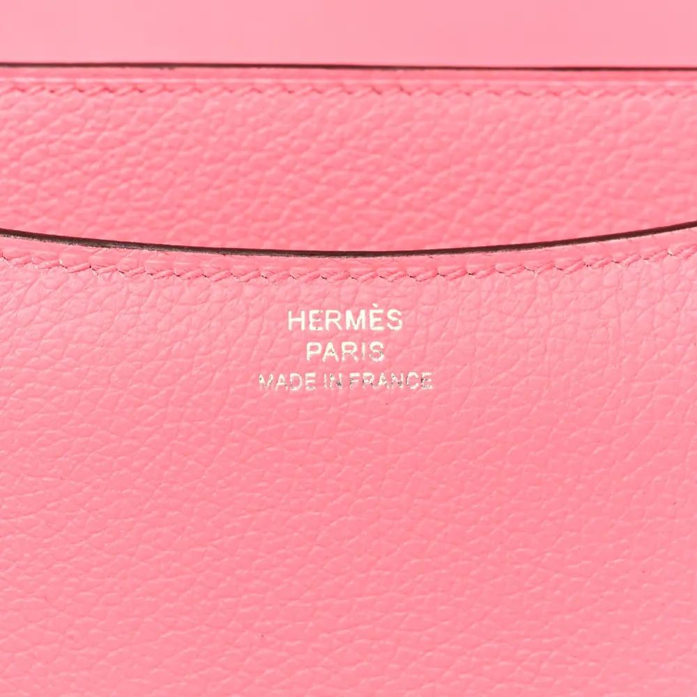 Hermès Constance 18 Rose Azalée Evercolor Leather Palladium Hardware