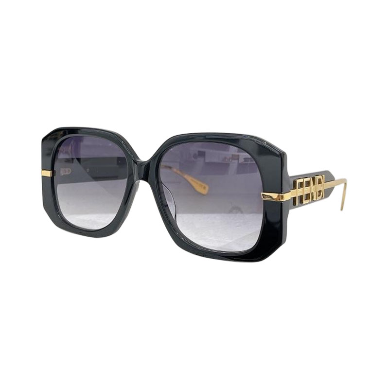 Fendi square frame glasses eggplant/tawny/transparent/black gold/red color Size 56口16-140