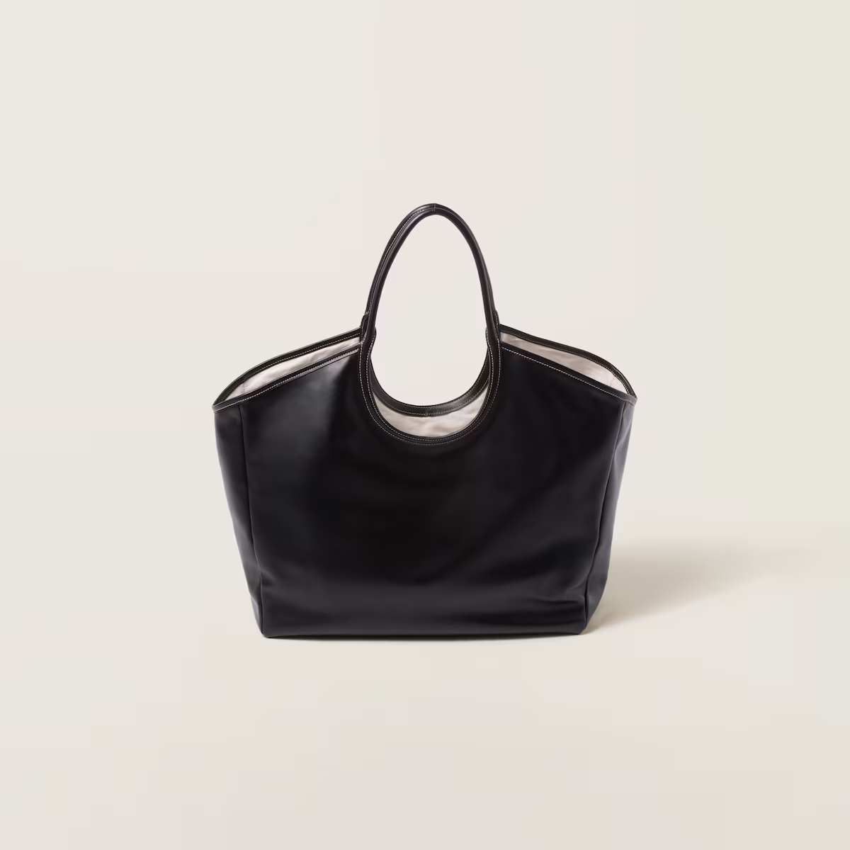 Miu Miu Calfskin Leather Black Shoulder Bags