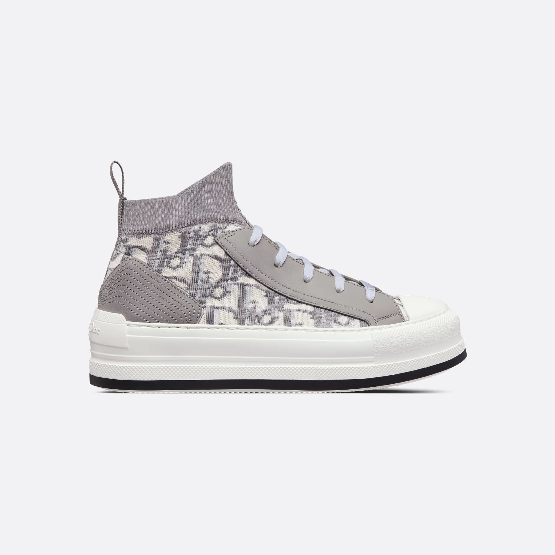 Dior Grey print thick bottom high bang  sneakers