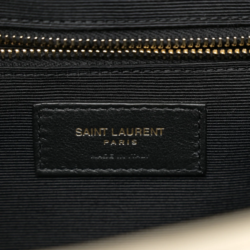 Saint Laurent Large Satchel Crema Soft Triquilt Monogram Grain De Poudre Textured Mixed Matelasse Leather Silver Hardware