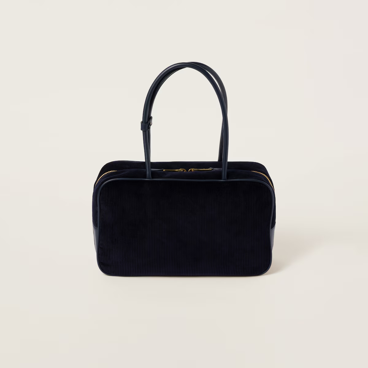 Miu Miu Aventure Nappa Corduroy Blue Top-Handle Bags