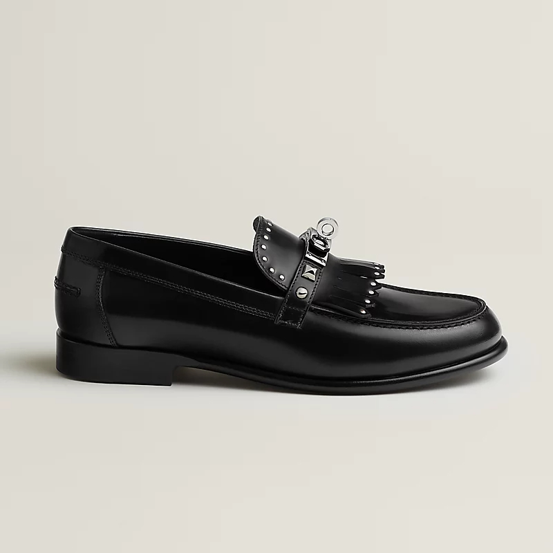 HERMES Destin Black Loafers