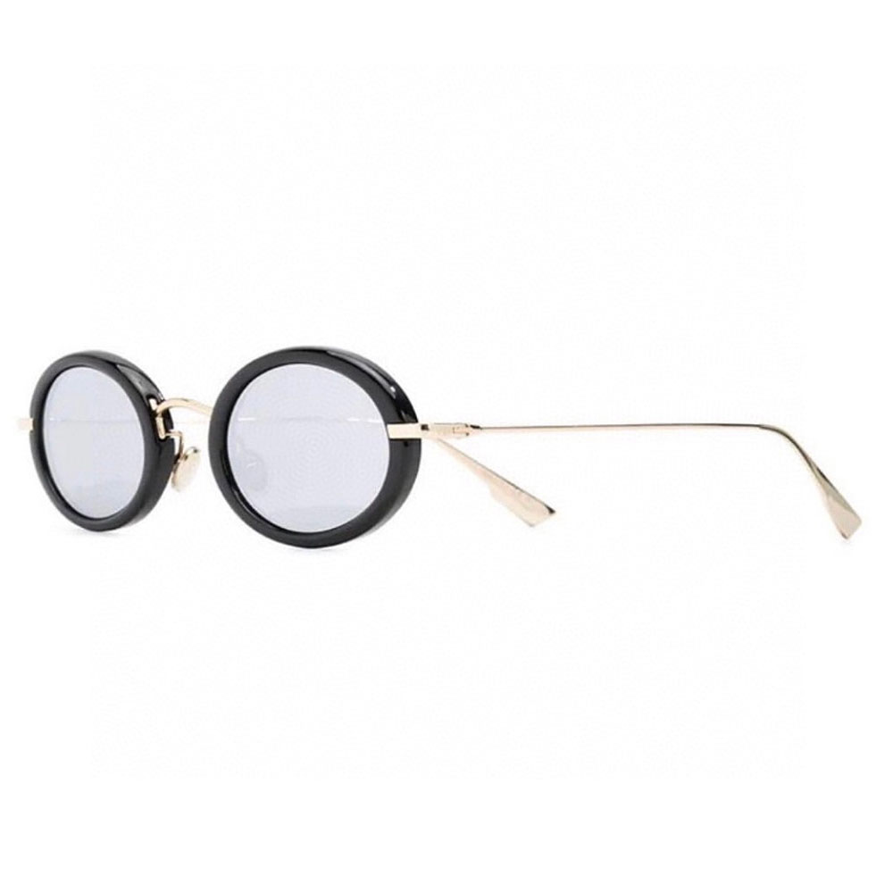 DIOR oval light gold frame glasses black color Size 47-16-145