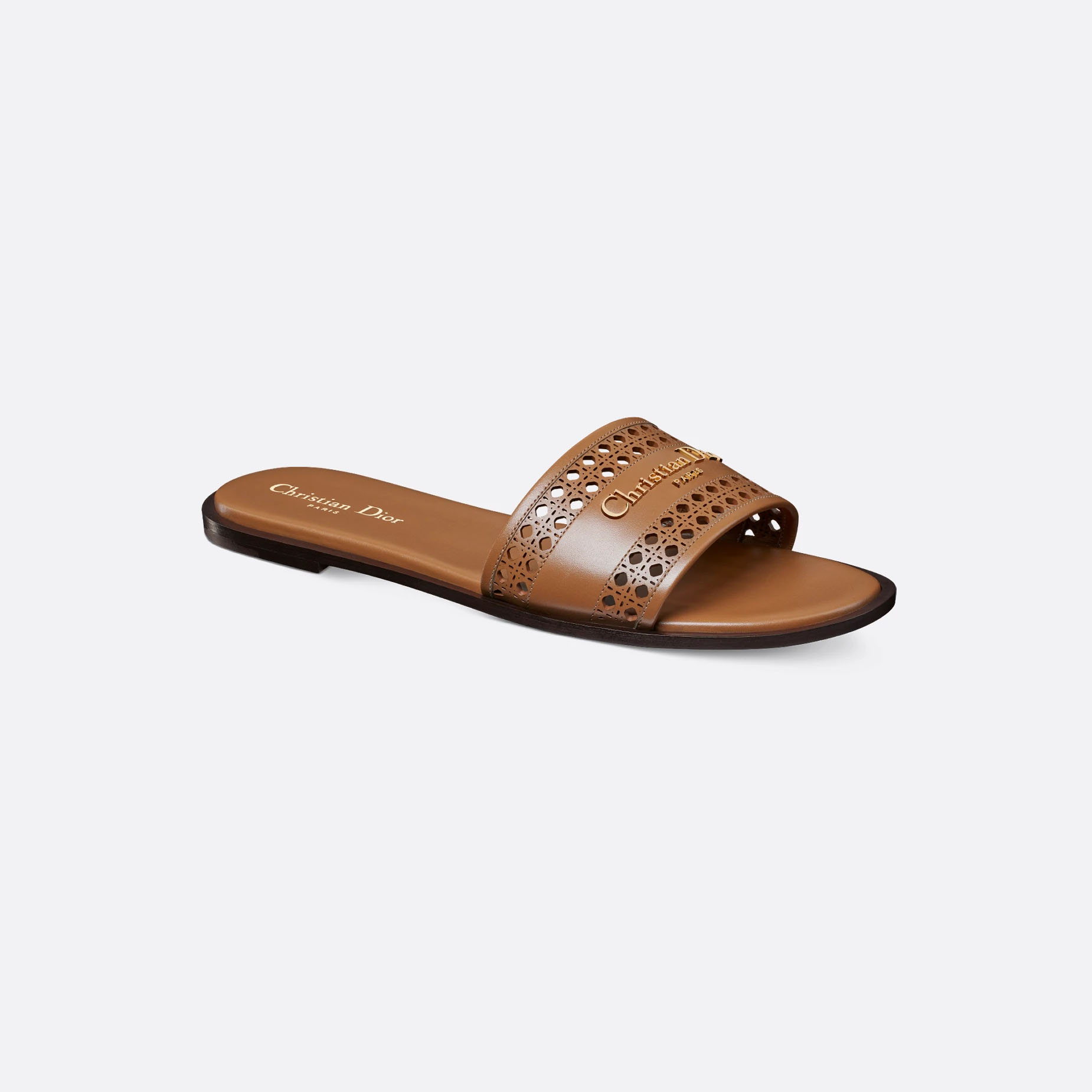 Dior brown flat slippers