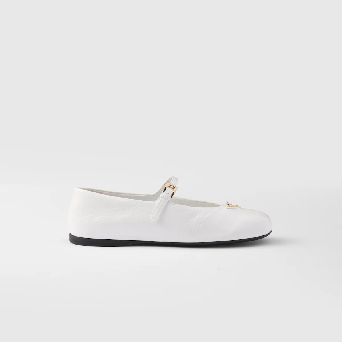 PRADA Naplak Flat Shoes white Ballet Shoes
