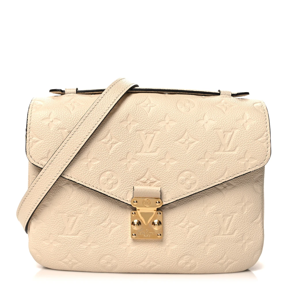 Louis Vuitton Pochette Metis PM Creme Monogram Empreinte Leather Brass Hardware
