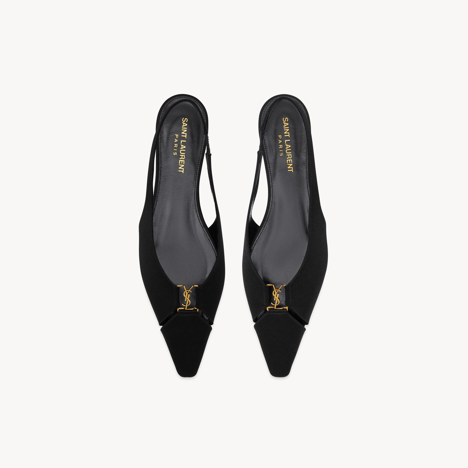 Yves Saint Laurent Crepe satin halter flats