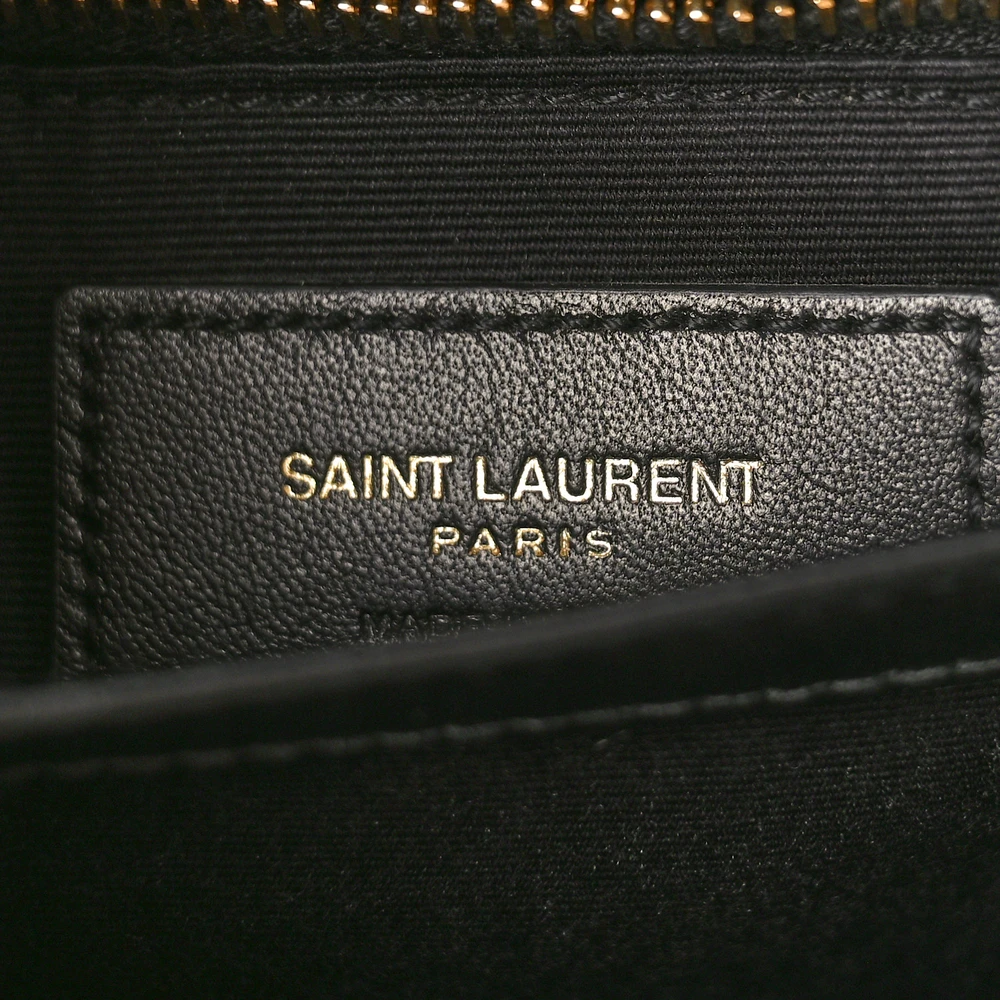 Saint Laurent Mini Loulou Crossbody Bag Black Y-Quilted Monogram Calfskin Leather Gold Hardware