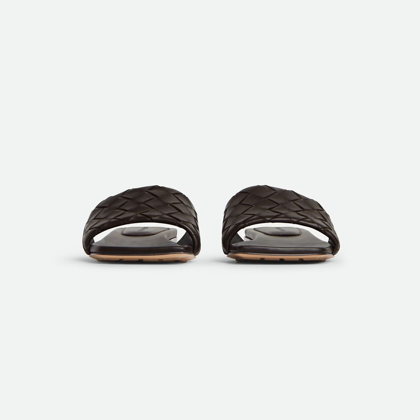 Bottega Veneta Parco Mule In Chocolate Brown Intrecciato Leather Flat Mule Sandal