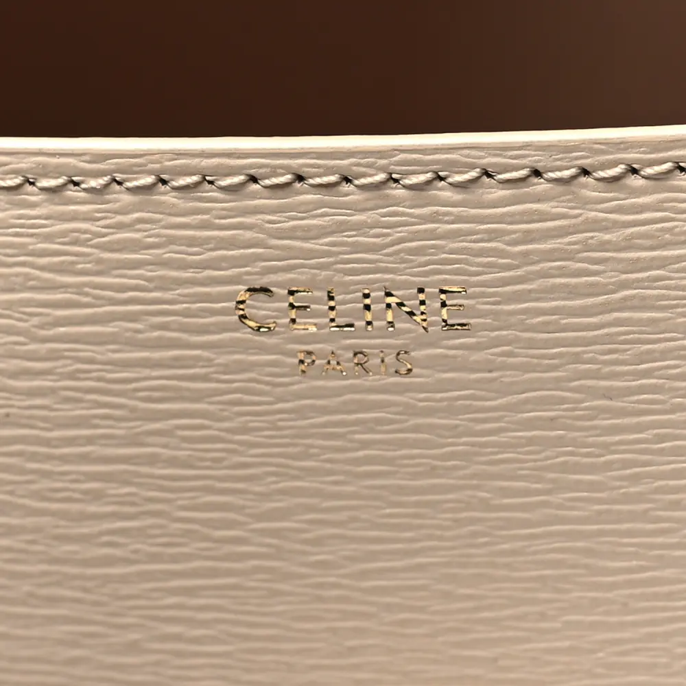 Celine Medium Classic Box Flap Bag Powder Liege Calfskin Leather Gold Hardware