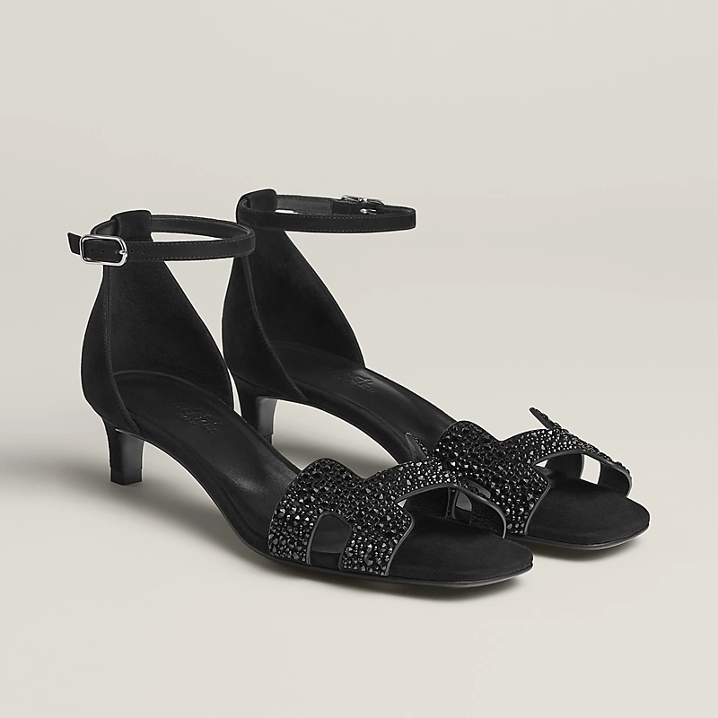 HERMES Joy Black High Heels Sandal