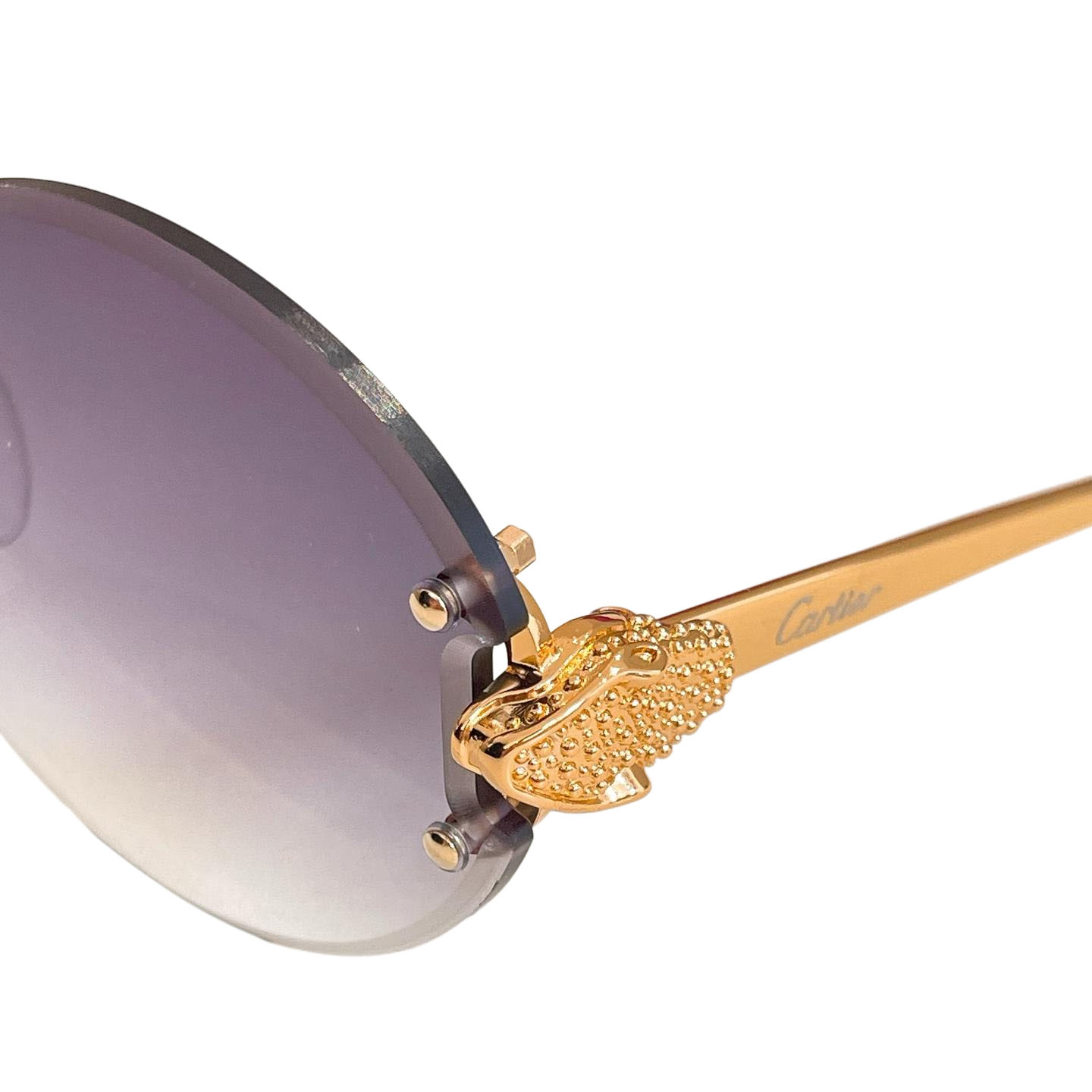 Cartier round frame glasses transparent purple/purple gold/transparent brown/brown/tawny/pink/blue orange/venice green color Size 61口17-133