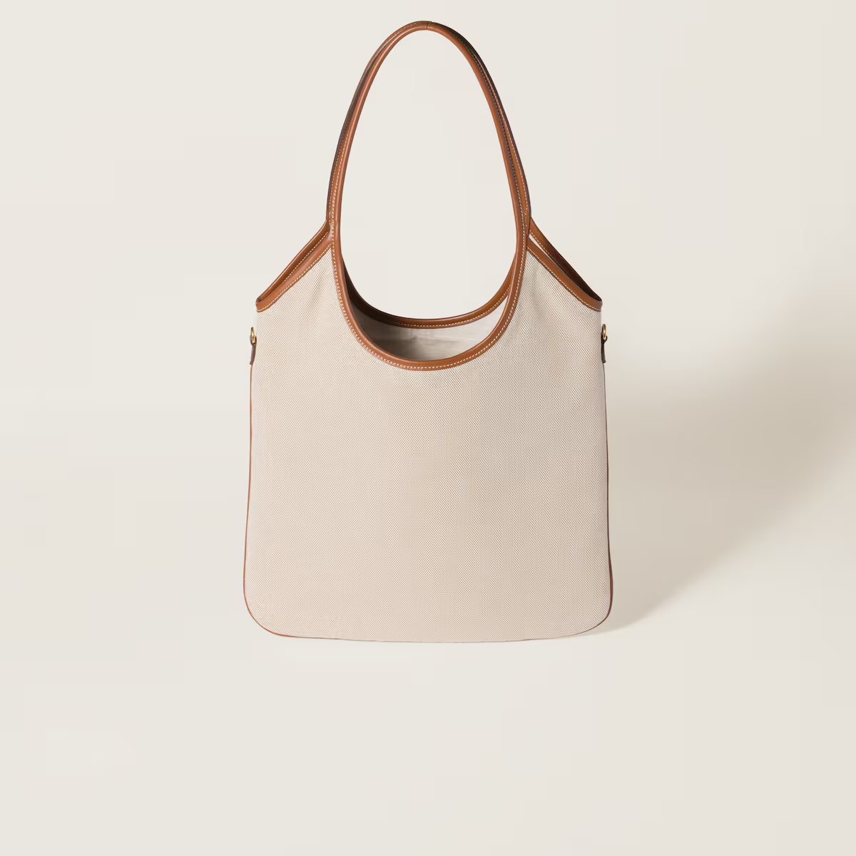 Miu Miu IVY Hobo Canvas white Tote Bags