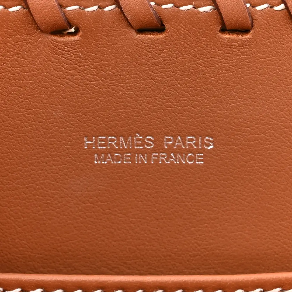 Hermès Picnic Mini Kelly 20 Naturel/Brown Wicker & Swift Leather Palladium Silver Hardware